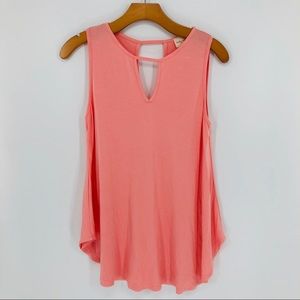 Lovely Melody Keyhole Beck Sleeveless Flowy Top